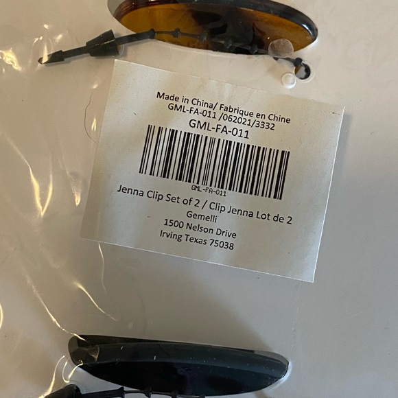 Gemelli Large Hair Clips - Picture 3 of 3